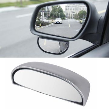 360 Rotating Rear-view Blind Spot Mirror - Wide-angle, Silver - 1