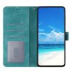 Samsung Galaxy F16 Green Leather Case with Rose Flower Embossing - 4