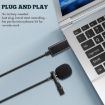 USB Lavalier Microphone for Laptop - 2m Length, Live Conference Recording - 5