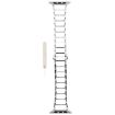 Apple Watch Band 46/49/45/44mm Three Beads Ceramic Steel 18mm Silver White - 2