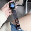 Kalebol 18mm Nylon Loop Fastener Denim Watch Band - Dark Grey - 2