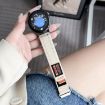 Kalebol 18mm Nylon Loop Fastener Denim Watch Band - Apricot - 2