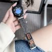 Kalebol 22mm Nylon Loop Fastener Denim Watch Band - Cement Yellow - 2