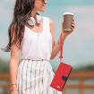 Realme 14 5G/P3 5G Red Leather Phone Case with Hand Strap - 7