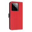 Realme GT7 5G Red Leather Phone Case with Metal Bow & Hand Strap - 3