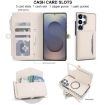 Samsung Galaxy S25 Ultra 5G Wallet Leather Phone Case with Lanyard White - 4
