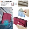 Samsung Galaxy S25 Ultra 5G Red Leather Wallet Phone Case with Lanyard - 5