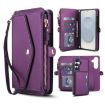 Samsung Galaxy S25+ 5G Wallet Leather Phone Case with Lanyard, Purple - 1