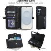 Samsung Galaxy S25 5G Wallet Detachable Leather Phone Case with Lanyard - 4