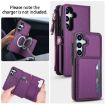 Samsung Galaxy S25 5G Wallet Leather Phone Case with Lanyard, Purple - 3