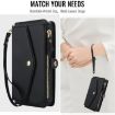 Samsung Galaxy S25 Edge 5G Wallet Leather Phone Case with Lanyard (Black) - 8