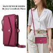Samsung Galaxy S25 Edge 5G Red Leather Wallet Phone Case with Lanyard - 6