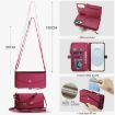 Samsung Galaxy S25 Edge 5G Red Leather Wallet Phone Case with Lanyard - 7