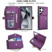 Samsung Galaxy S24 Ultra 5G Wallet Leather Case with Lanyard, Dark Purple - 4