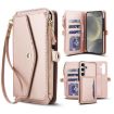 Samsung Galaxy S24+ 5G Wallet Leather Phone Case with Lanyard Rose Gold - 1