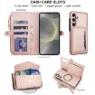 Samsung Galaxy S24 5G Wallet Leather Phone Case with Lanyard - Rose Gold - 4