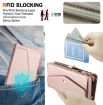 Samsung Galaxy S24 5G Wallet Leather Phone Case with Lanyard - Rose Gold - 5