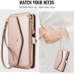 Samsung Galaxy S24 5G Wallet Leather Phone Case with Lanyard - Rose Gold - 8