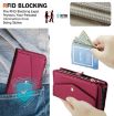 Samsung Galaxy S24 FE 5G Red Wallet Leather Phone Case with Lanyard - 5