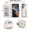 Samsung Galaxy S23 Ultra 5G Wallet Leather Phone Case with Lanyard - White - 4