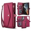 Samsung Galaxy S23 Ultra 5G Red Leather Wallet Case with Lanyard - 1