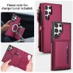Samsung Galaxy S23 Ultra 5G Red Leather Wallet Case with Lanyard - 3
