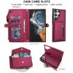 Samsung Galaxy S23 Ultra 5G Red Leather Wallet Case with Lanyard - 4