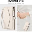 Samsung Galaxy S22 Ultra 5G Wallet Leather Phone Case with Lanyard White - 8
