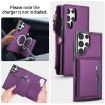 Samsung Galaxy S22 Ultra 5G Wallet Leather Case with Lanyard - Dark Purple - 3