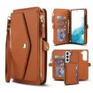 Samsung Galaxy S22+ 5G Wallet Leather Phone Case with Lanyard (Brown) - 1