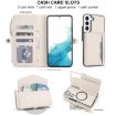 Samsung Galaxy S22 5G Wallet Detachable Leather Case with Lanyard White - 4