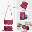 Samsung Galaxy S21+ 5G Red Leather Wallet Phone Case with Lanyard - 7