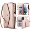 Samsung Galaxy S21 5G Wallet Case, Detachable Leather, Lanyard, Rose Gold - 1