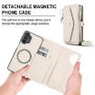 Samsung Galaxy A13 Wallet Case, Detachable Leather with Lanyard, White - 2
