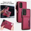 Samsung Galaxy A33 5G Red Leather Wallet Phone Case with Lanyard - 3