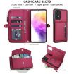 Samsung Galaxy A33 5G Red Leather Wallet Phone Case with Lanyard - 4
