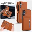Samsung Galaxy A35 5G Wallet Detachable Leather Case with Lanyard Brown - 3
