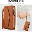 Samsung Galaxy A35 5G Wallet Detachable Leather Case with Lanyard Brown - 8