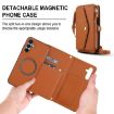 Samsung Galaxy A36 5G Wallet Case, Detachable Leather with Lanyard, Brown - 2