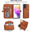 Samsung Galaxy A53 5G Wallet Detachable Leather Case with Lanyard Brown - 4