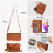 Samsung Galaxy A53 5G Wallet Detachable Leather Case with Lanyard Brown - 7