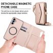 Samsung Galaxy A55 5G Wallet Case, Detachable Leather, Lanyard, Rose Gold - 2