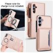 Samsung Galaxy A55 5G Wallet Case, Detachable Leather, Lanyard, Rose Gold - 3