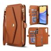 Samsung Galaxy A56 5G Wallet Leather Phone Case with Lanyard - Brown - 1