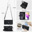 Samsung Galaxy A73 5G Wallet Detachable Leather Case with Lanyard (Black) - 7