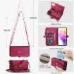 Samsung Galaxy A73 5G Red Leather Wallet Case with Lanyard - 7