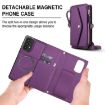 Samsung Galaxy A73 5G Wallet Detachable Leather Case with Lanyard, Purple - 2