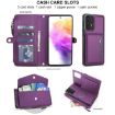 Samsung Galaxy A73 5G Wallet Detachable Leather Case with Lanyard, Purple - 4