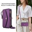 Samsung Galaxy A73 5G Wallet Detachable Leather Case with Lanyard, Purple - 6