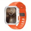 Apple Watch 40mm/41mm Orange Wave Texture Silicone Band + TPU Case - 1
